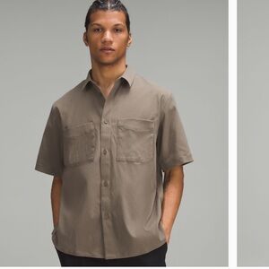 lululemon athletica Men's Casual Button Down Shirt - Taupe